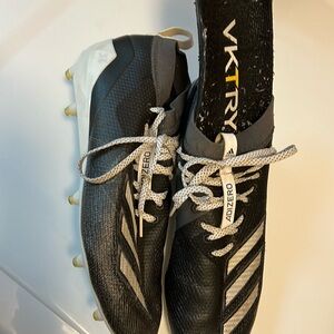 Adidas Adizero Men’s Football Cleats Black Size 11.5 GX4049 WITH VKTRY INSOLES